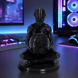 Sci-Fi Alien Football Ornament, Creative Desk Decor, Ideal for Gaming Room, Office, Living Room, Bedroom, Perfect Gift for Fans
