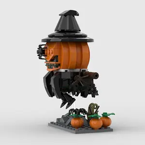 188pcs MOC Scarecrow Building - Complex Moving Doll Figure with Stuffing, Large-Scale Assembly for Halloween & Birthday Gifts Suitable for &