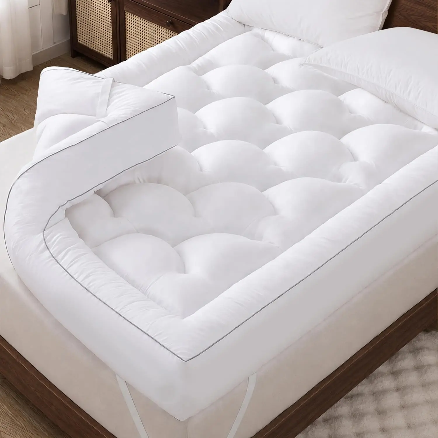5 Inch Queen Size Memory Foam Mattress Topper, Breathable Cooling Gel Pillow Top Bed Topper, Pressure Relieving Soft Supportive Mattress Pad for Back Pain, 60x80x5 Inch