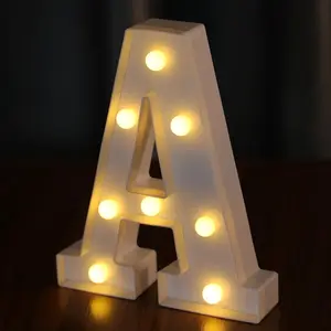 26 Alphabet Light Up LED Marquee Letter Lights, Battery Powered Decorative Night Light for Party Bar Home Decor (A)