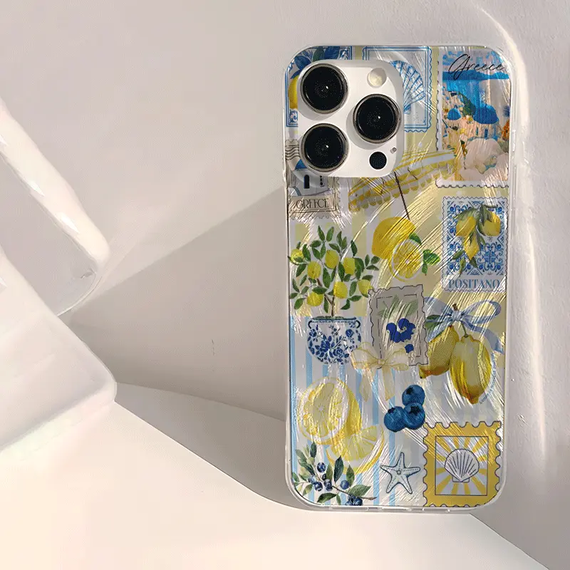 Summer Limited Edition Fashion Vintage Lemon Anti-Fingerprint Anti-Scratch Transparent Soft Glossy Mobile Phone Case iPhone For 17 Pro Max 16 16e 15 14 Plus 13 12 11 Air X XS Samsung Galaxy S25 S24 S23 S21 Ultra Plus FE A54 A35 A15 A14 A13 4G 5G