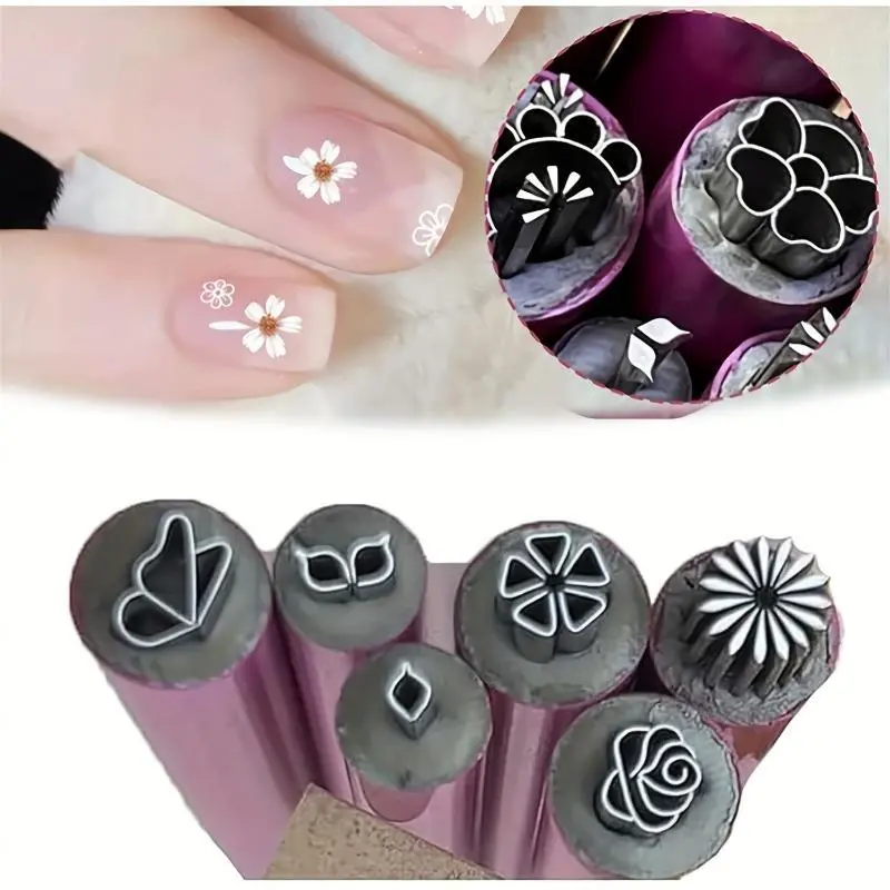 [Nail Art Pen] 6pcs Nail Art Stamping Pen Set | Easy DIY Nail Design Kit for Dotting & Drawing - Unscented Stamping Tools for Women & Girls