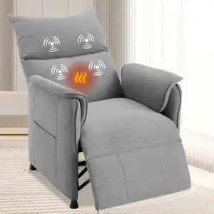 Electric Massage Recliner Chair with Heat & Remote, Ergonomic Padded Lounge Armchair, 396 LBS Weight Capacity for Living Room