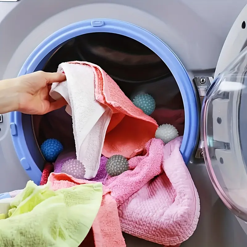 Reusable Magic Laundry Balls Set of 4 or 8, Softener and Dirt Remover, Tangle-Free PVC Balls in Various Colors for Gentle Fabric Care