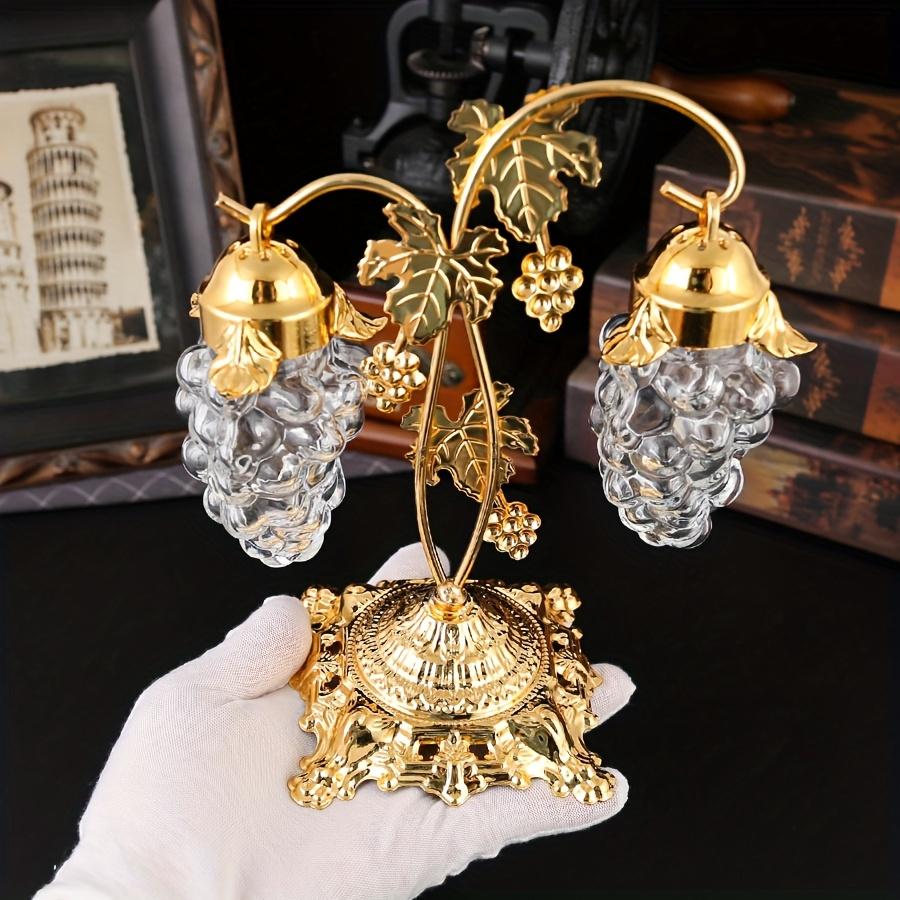 For Kitchen, Restaurant, Living Room & Home Use, Spice Storage & Decoration Solution, Gold Grape Cluster Design Spice Jars, Creative Shape Sealed Dust-proof, Effortlessly Handle Aesthetic Style Spice Storage, Creative Storage Jars