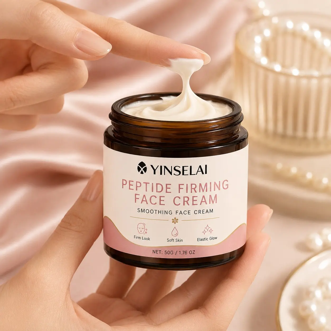 Multi-Peptide Firming & Lifting Face Cream | Anti-Aging Wrinkle Smoothing Moisturizer for Glass Skin Glow(50g) Say goodbye to saggy skin & fine lines!