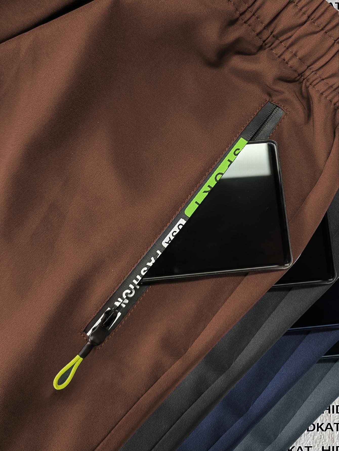 4pcs Women's Zipper Pocket Cargo Pants, Women's Elastic Waist Hiking Trousers, Women's Multi-Pocket Casual Cargo Pants, Women's Lightweight Outdoor Cargo Pants, Women's Plus Size Cargo Pants