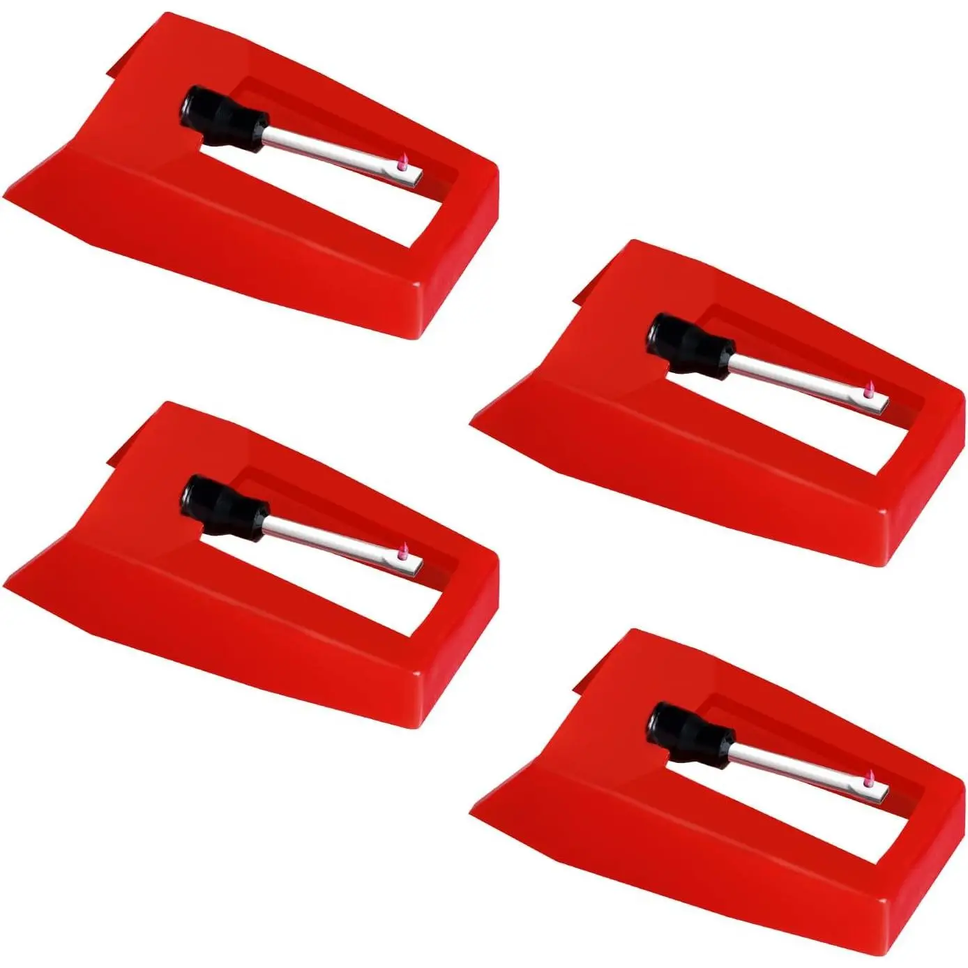 Record Player , 4 Pack  Turnable Stylus  for    LP  Vinyl Players Phonograph, Red