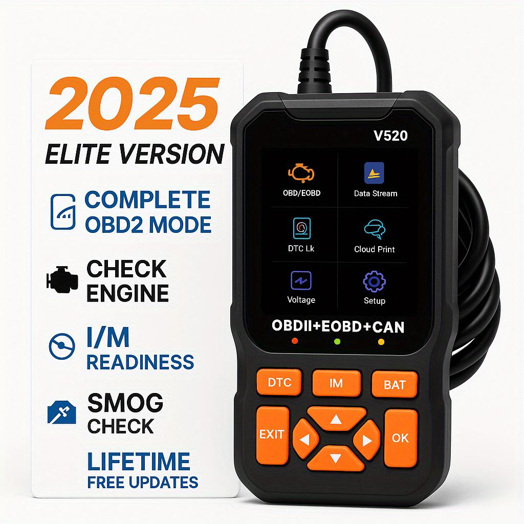2026 Advanced OBDII/EOBD Car Diagnostic Scanner, Complete OBD2 Functions, Enhanced Engine Fault Code Reading and Reset, Fast OBD2 Fault Code Reader, Real-time Data Stream, 35901 DTC Library, with Battery Voltage Check, Fault Code Reset, Vehicle Maintenanc