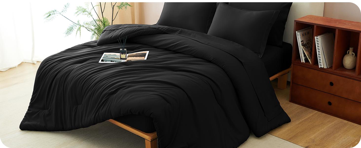 Full Comforter Set Burnt Orange, 7 Pieces Bed in a Bag Terracotta Comforter Set with Sheets, All Season Boho7PC Bed Sets with Comforter, Fitted Sheet, Flat Sheet, Pillow Shams and Pillowcases