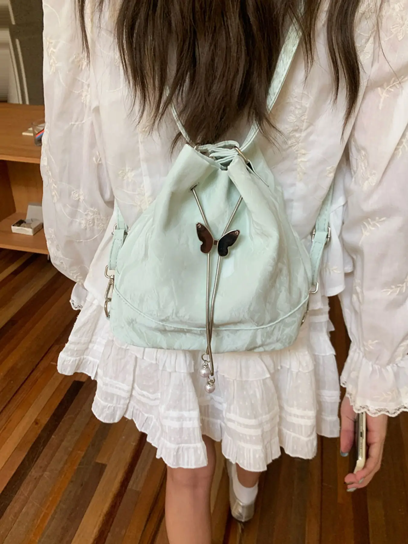 Mint Mantra Backpack for Women, New 2026 Water Bucket Bag, Versatile Shoulder Crossbody Bag, Stylish and Functional