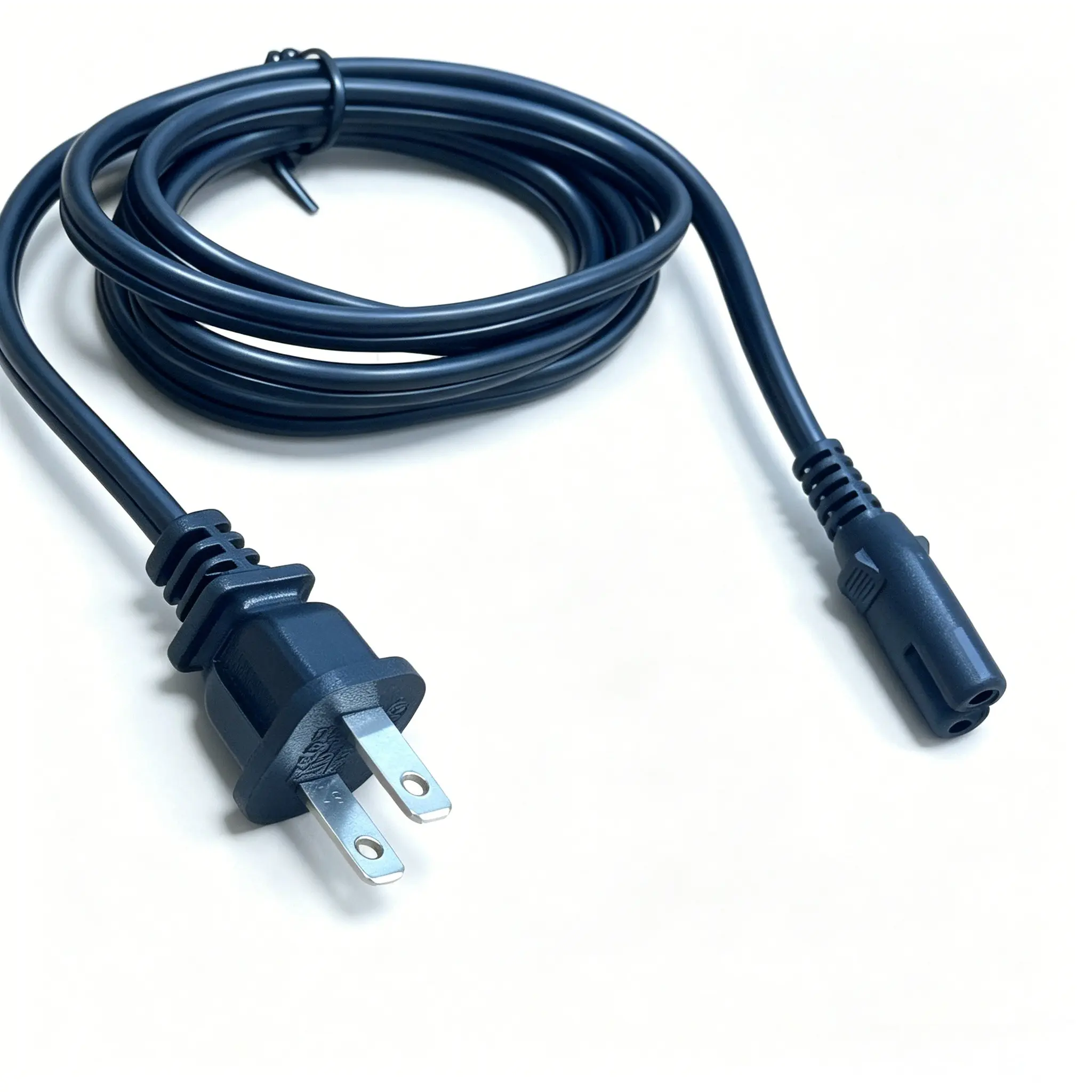 8-Prong Us Plug Ac Cable 1.5m, Ul Certified, Twin Flat Prongs, C7 Connector, 125V 10A, Pure Copper Core, Compatible with Monitor/printer/lamp, Computer Power Cord