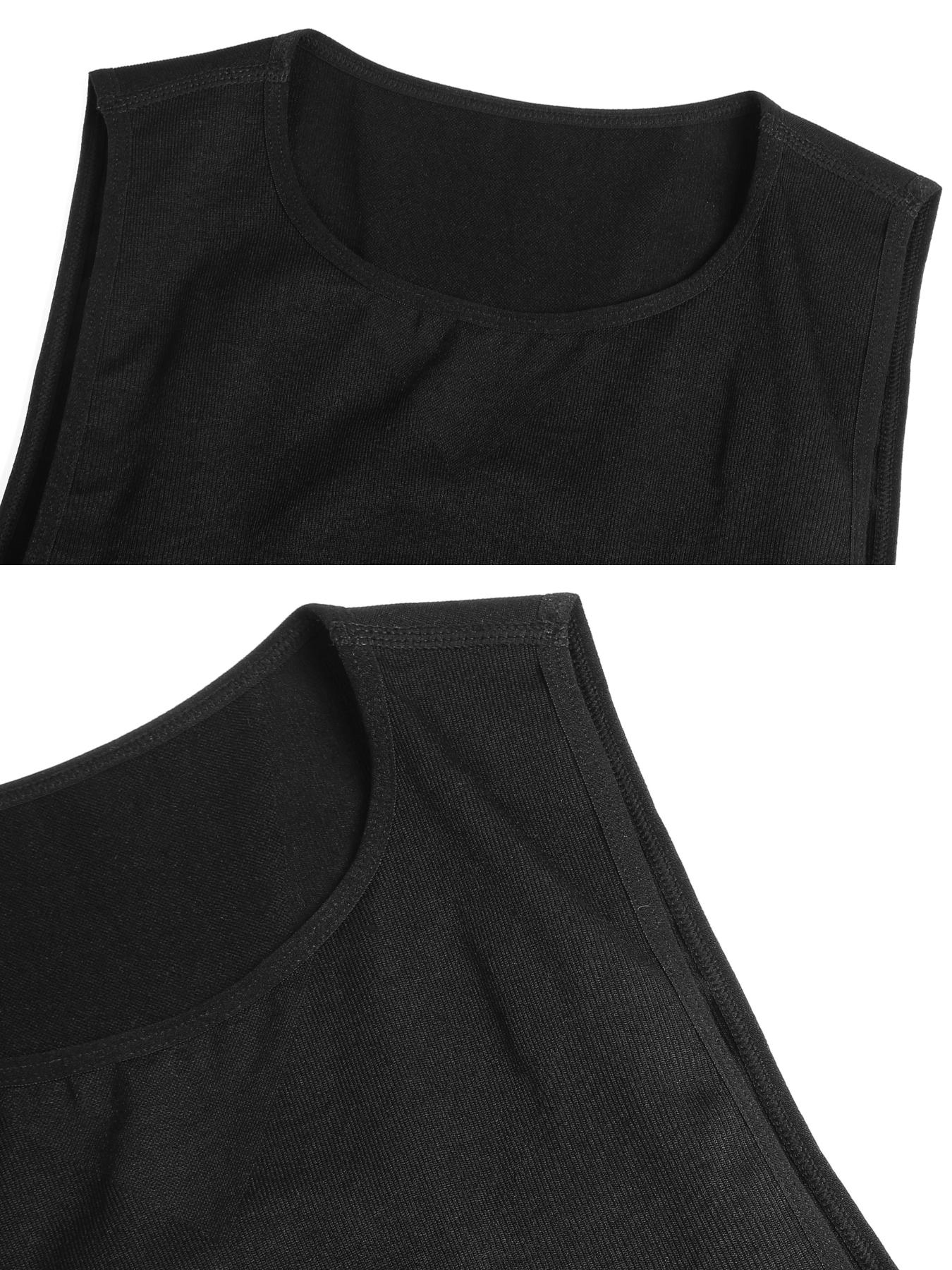 Men's Solid Seamless Shapewear Tank Top, Breathable Comfortable Shaper Vest, Tummy Control Shapewear for Men