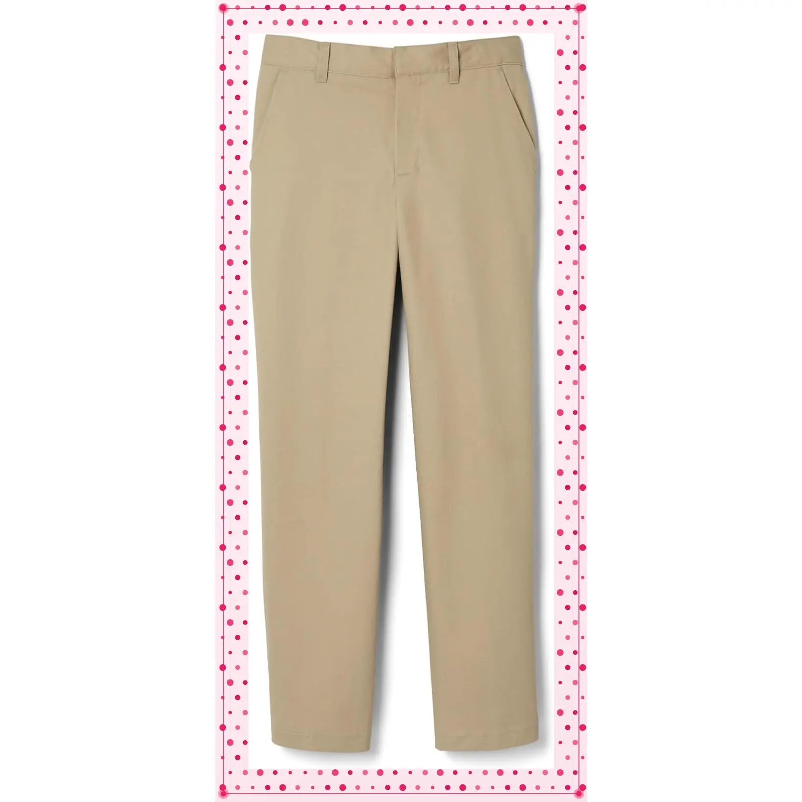 Boys' Adjustable Waist Relaxed Fit Twill Pant | school uniform pants, no need to iron, double knees for durability, typically fit boys ages 2-14Gift