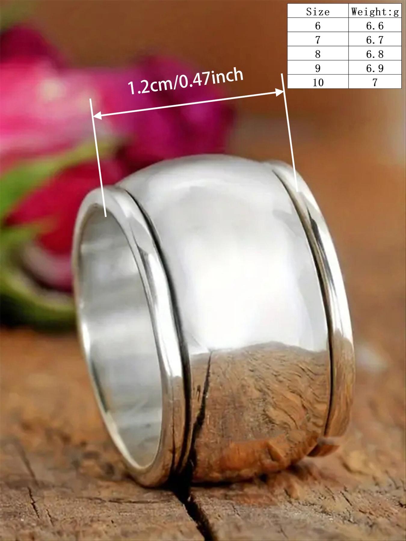 925 Sterling Silver Simple Style Plain Color Ring, Fashion Jewelry for Party, Daily Clothing Decor, Trendy All-match & Exquisite Jewelry for Birthday Gift, Unique Rings