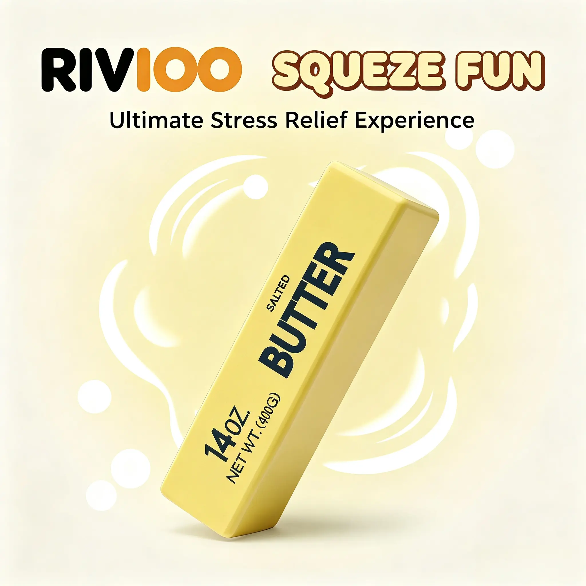 RIVIOORealistic Butter Stick Squishy Food Shaped Stress Relief Squeeze Toy