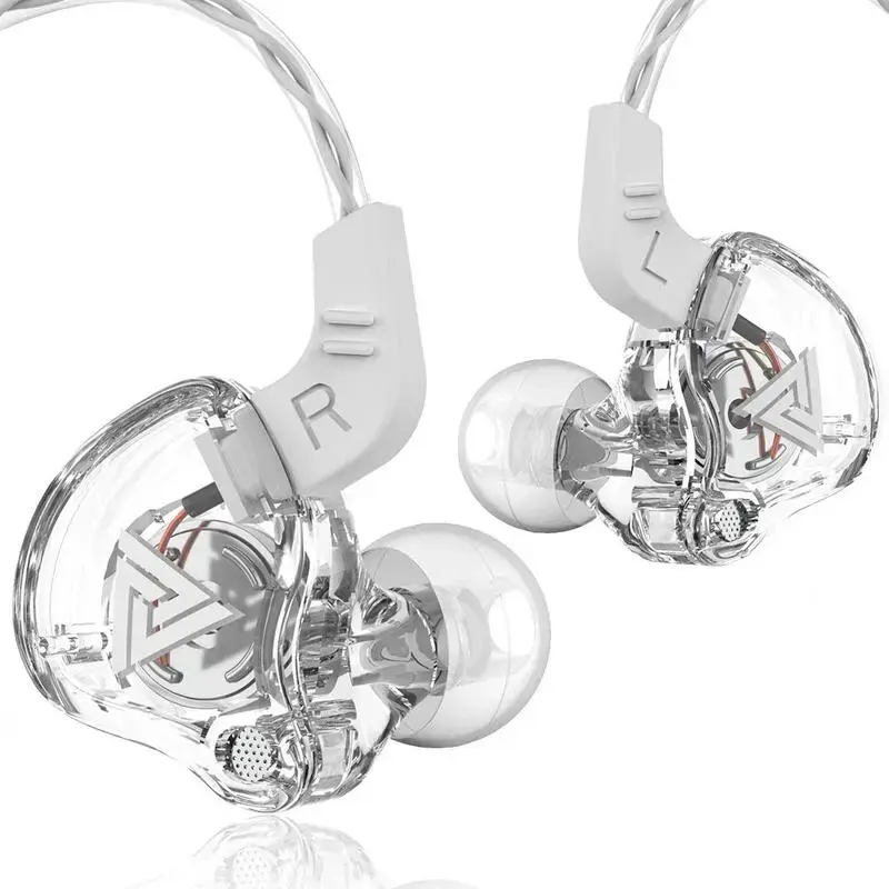 2026 New QKZ AK6 IEM Wired Earbuds, 3.5mm In Ear Monitor Headphone with Mic, HiFi Deep Bass Stereo, Lightweight Gaming Earphones for Sports, Music, Singers & Musicians