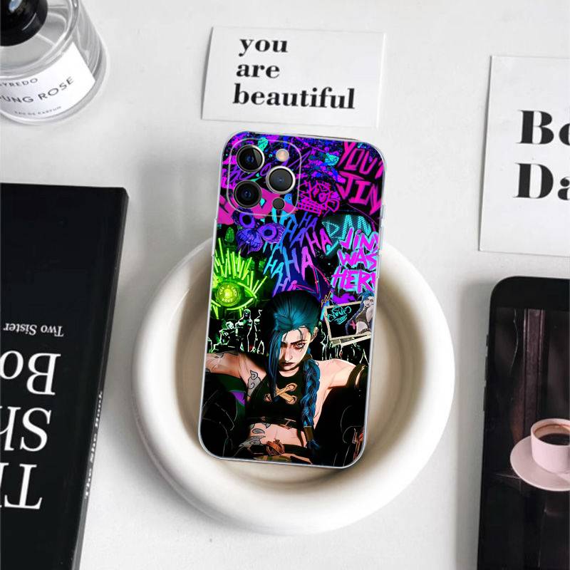 Graffiti Arcane Jinxs Phone Case for iPhone 17 16 15 8 7 6 6S Plus X SE XR XS 14 11 12 13 Mini Pro Max Mobile Case