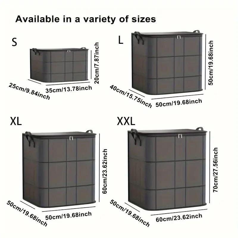 Large Capacity Foldable Storage Bags, Fabric Storage Organizer for Clothes and Quilts - Durable, Dustproof Organizer Solution, For Home or Dorm Use, Moving, Seasonal Storage, Decorative Storage, Clothes Organizer Storage
