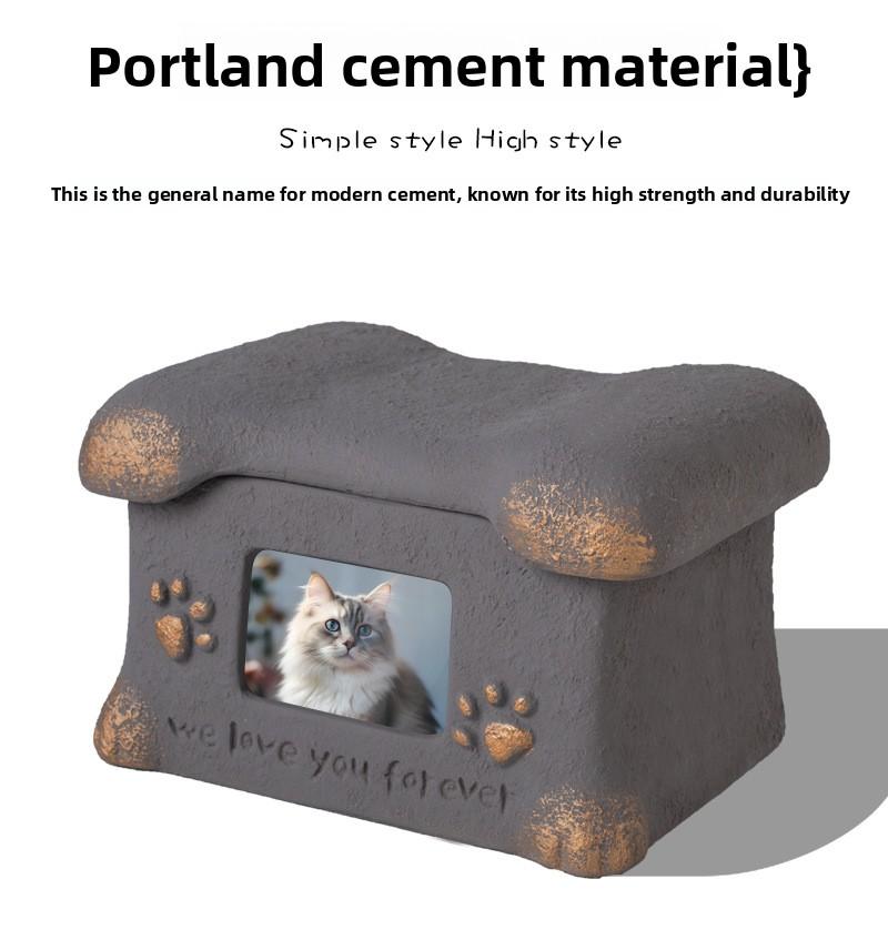 SoPets Pet Cremation Urn for Dogs Cats Personalized Memorial Box for Ashes with Secure Lid and Engraving Plate to Honor Your Beloved Pet Angel