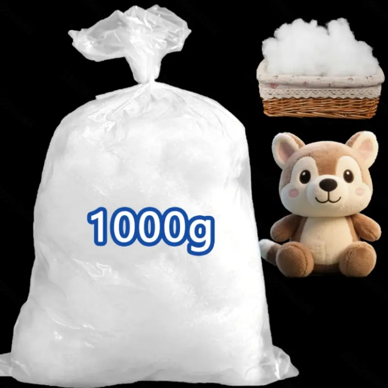 Ultra-Fine Polyester Fiber Fill, Soft & Plush, High Resilience, DIY Stuffed Toys, Pillow Pet Bed Filler, Christmas Snowflake Decor