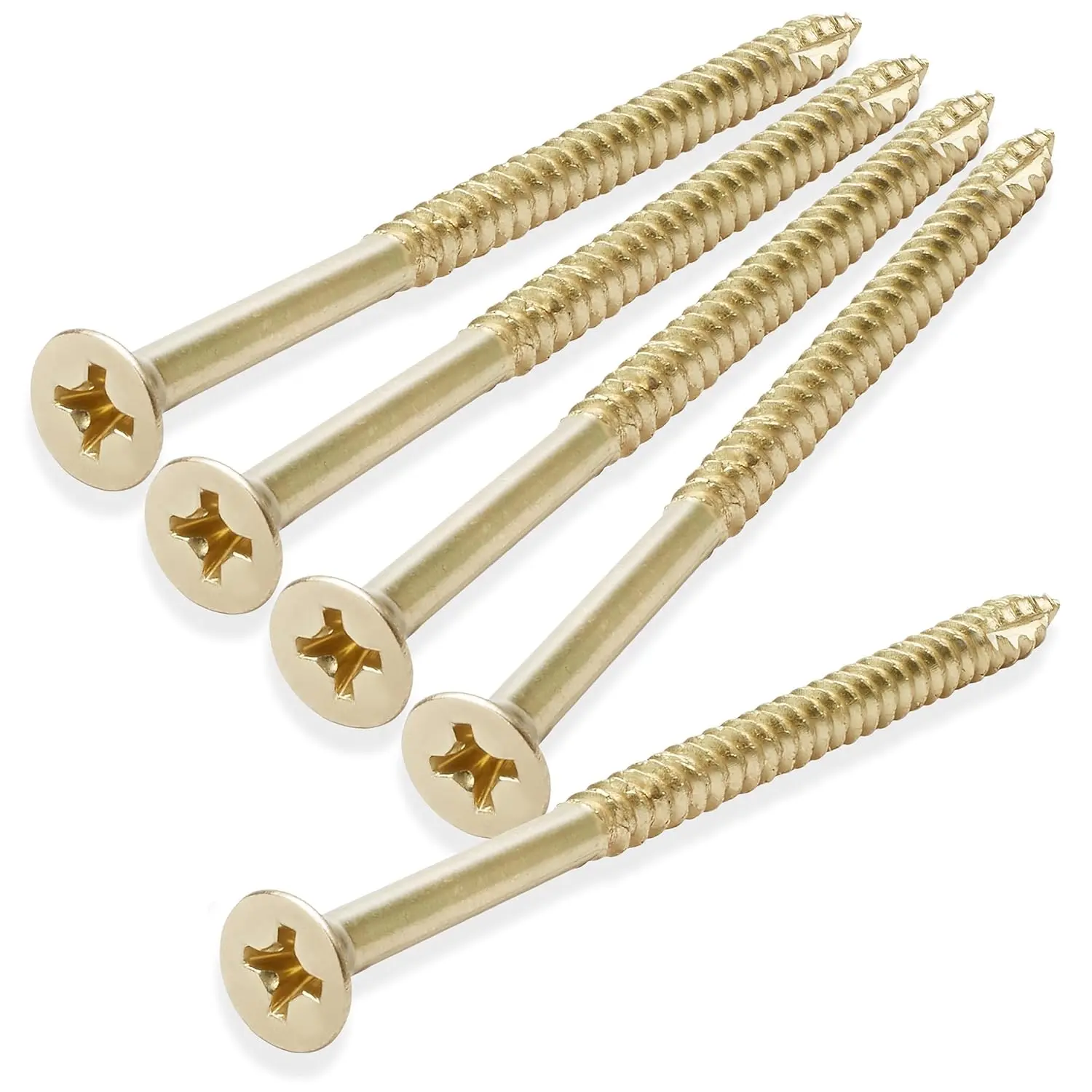 Bright Brass  Screws #9 x 3 Inch for Door Hinges - 25 Pack