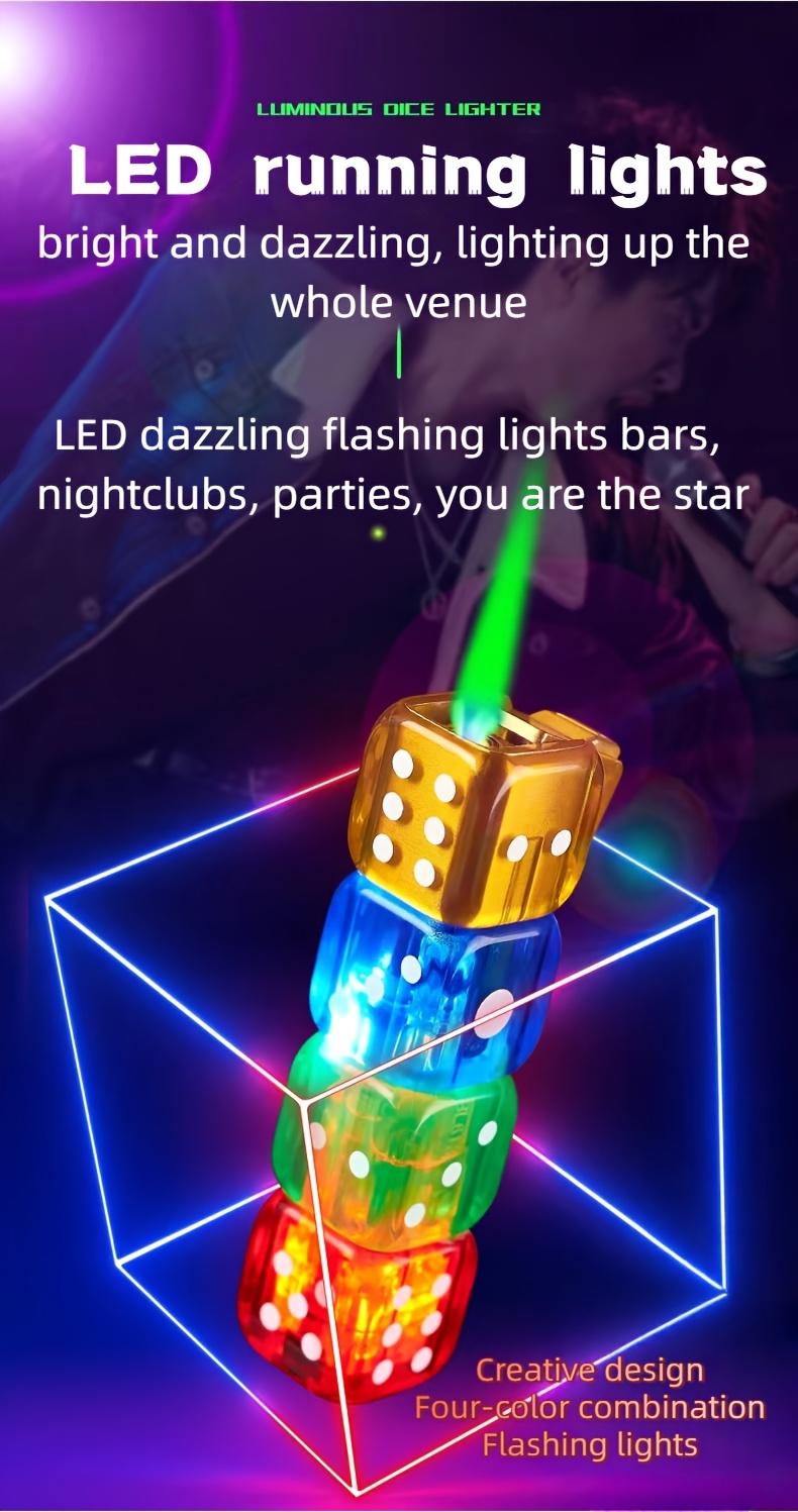 Windproof Liquid Gas Lighter - Refillable Windproof Lighter with Grip, Durable Plastic Construction, & Refillable - Ideal Christmas Gifts for Men & Women, Camping, BBQ, Emergency Use - Compatible