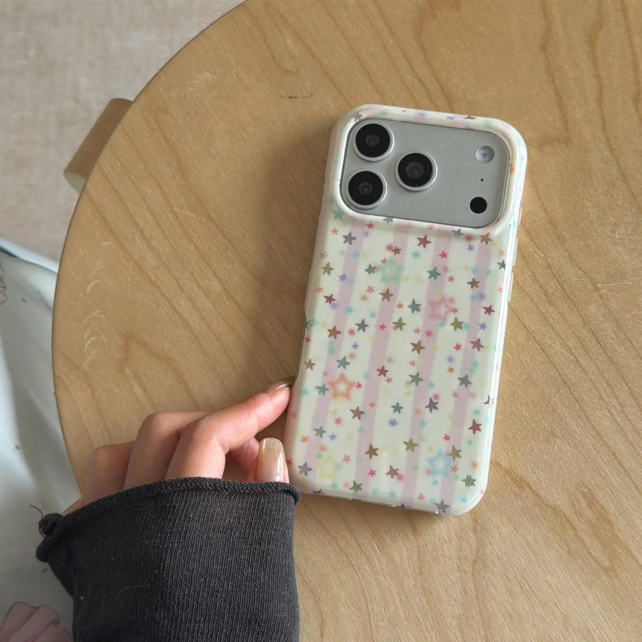 Y2K Aesthetic Pastel Stripe Star All Over Print Stylish Phone Case —Compatible with Apple 17P/16/15/14/13/12/11/X/8/7, Samsung. Drop-resistant phone case — lightweight, stylish, and durable. Happy 2026!