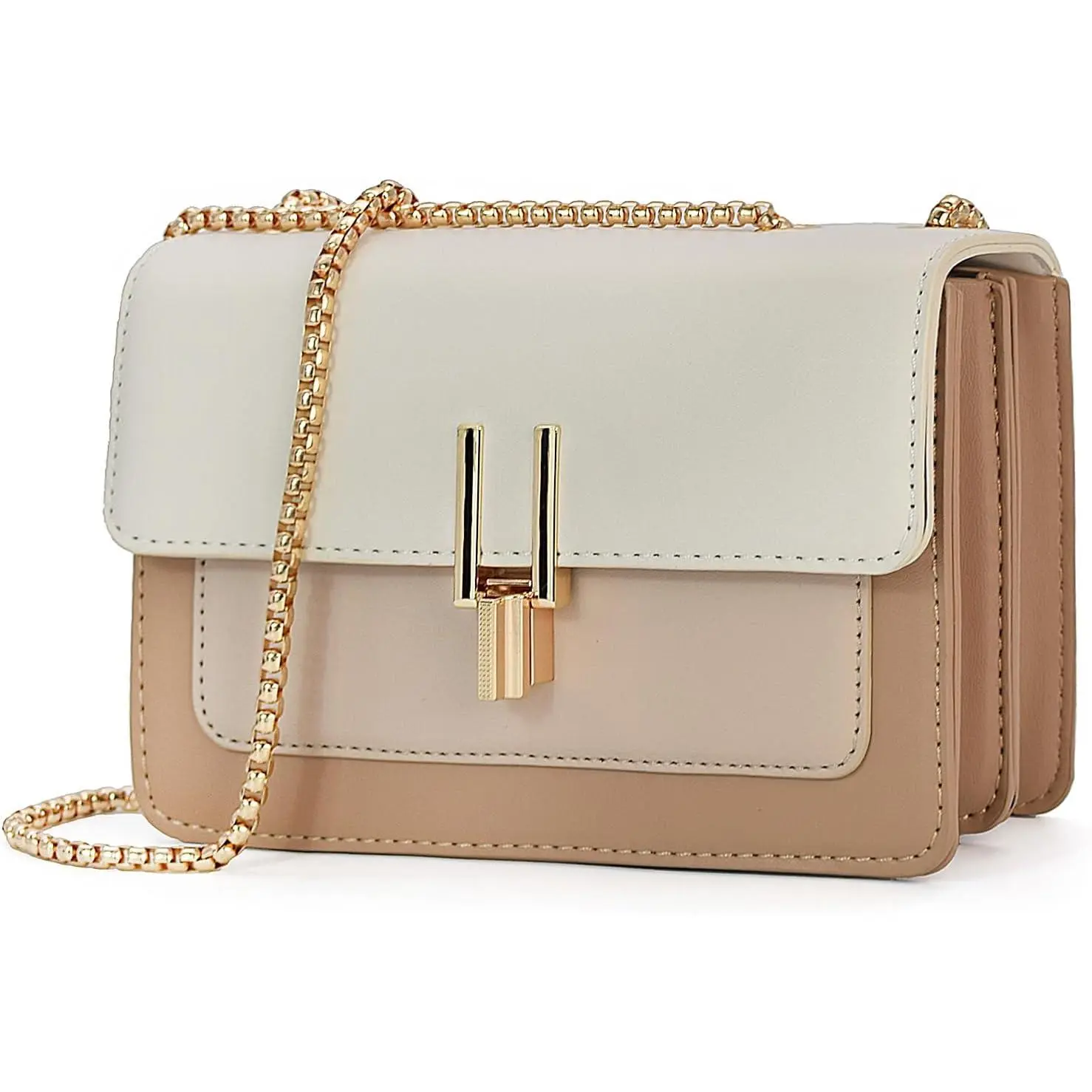 Cute Color Block Crossbody Bags Designer Handbags Leather Satchel  Purse for Women