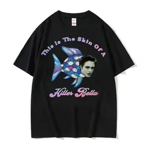 This Is The Skin Of A Killer Bella Meme T Shirt Twilight Rainbow Fish Funny T Shirts Women's Women Casual Oversized Cotton T-Shirt