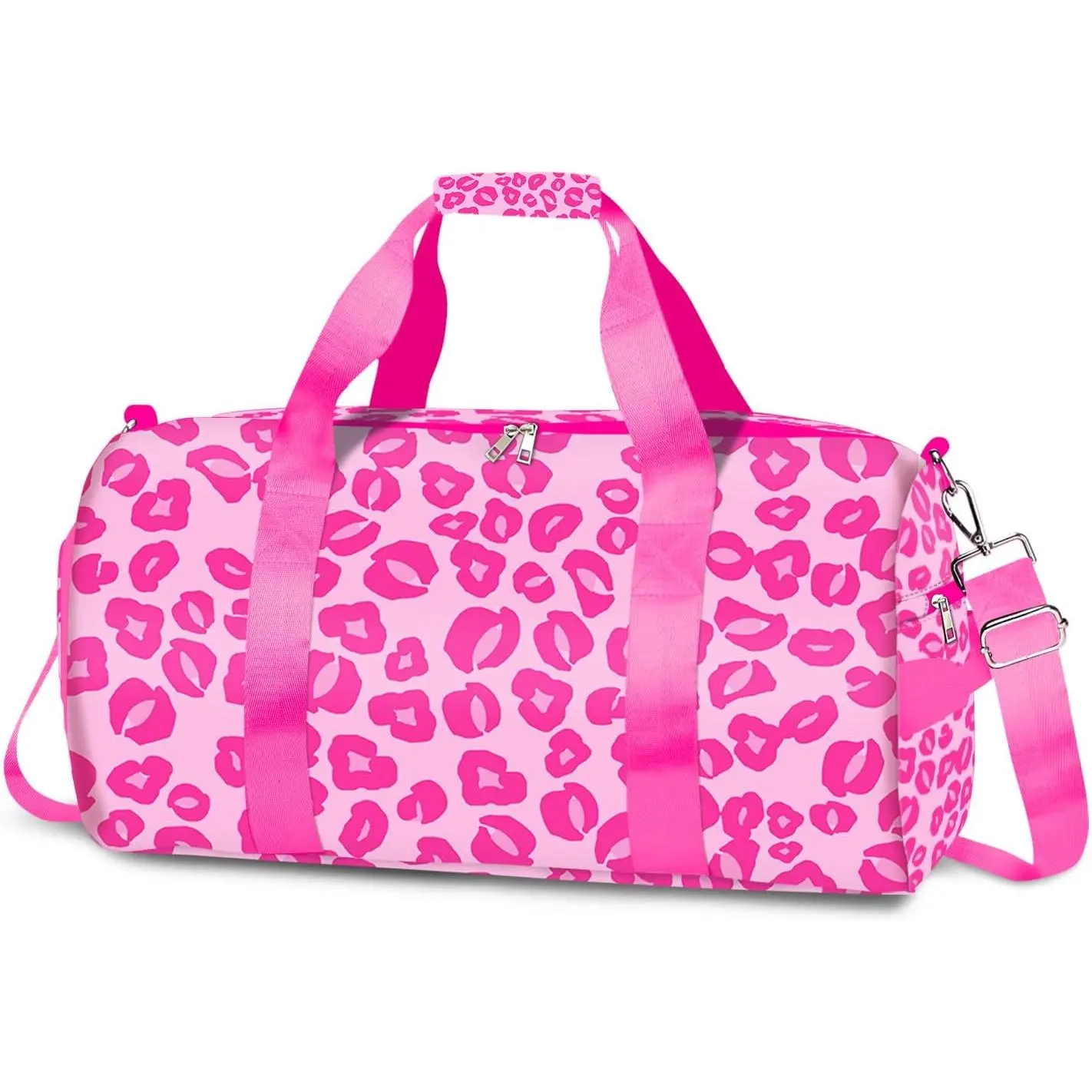 Duffle Bag for Girls,Kids Overnight Bag Gymnastics Sports Bag for Kids with Shoe Compartments,Women Travel Weekender Sleepover Carry Bag