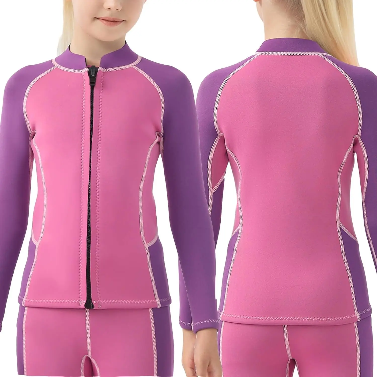 Kids 2mm Wetsuit Top Jacket for Toddler Boys 3T 4T, Keep Warm in Cold Water, Perfect for Scuba Diving Snorkeling Swimming Paddle Boarding Kayaking