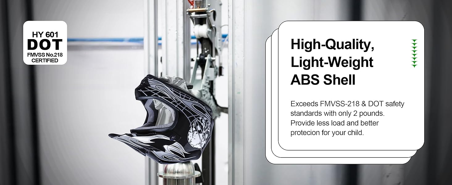 Youth Motocross Offroad Street Dirt Bike Helmet Youth Motorcycle ATV Helmet with Goggles Gloves Blue Flame M