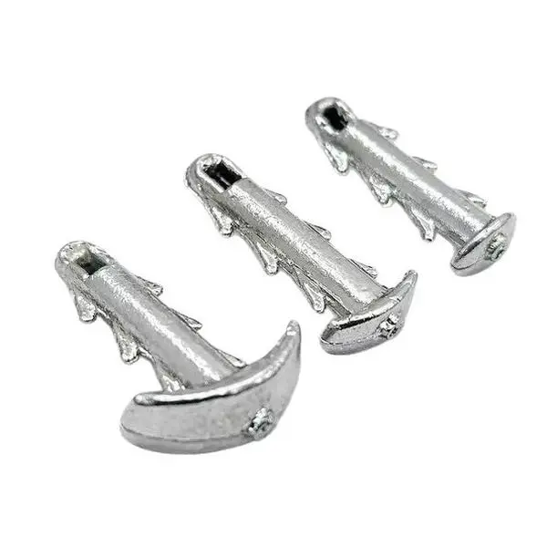 DeepJaw Outfitters 10-Piece Anti-Slip Grip Metal Anchor Sinkers with Quick Thread Hook Hole, Locks Tight for Urchin Coike Soft Bait, Quick Rigging Freshwater Bass Fishing Rig Accessories