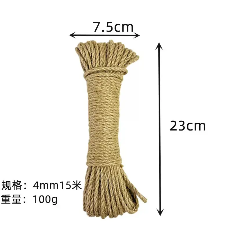 Natural Hemp Rope, Multipurpose Craft Cord, Ideal for DIY Handmade Projects, Gift Wrapping, Home Decor and Gardening Binding