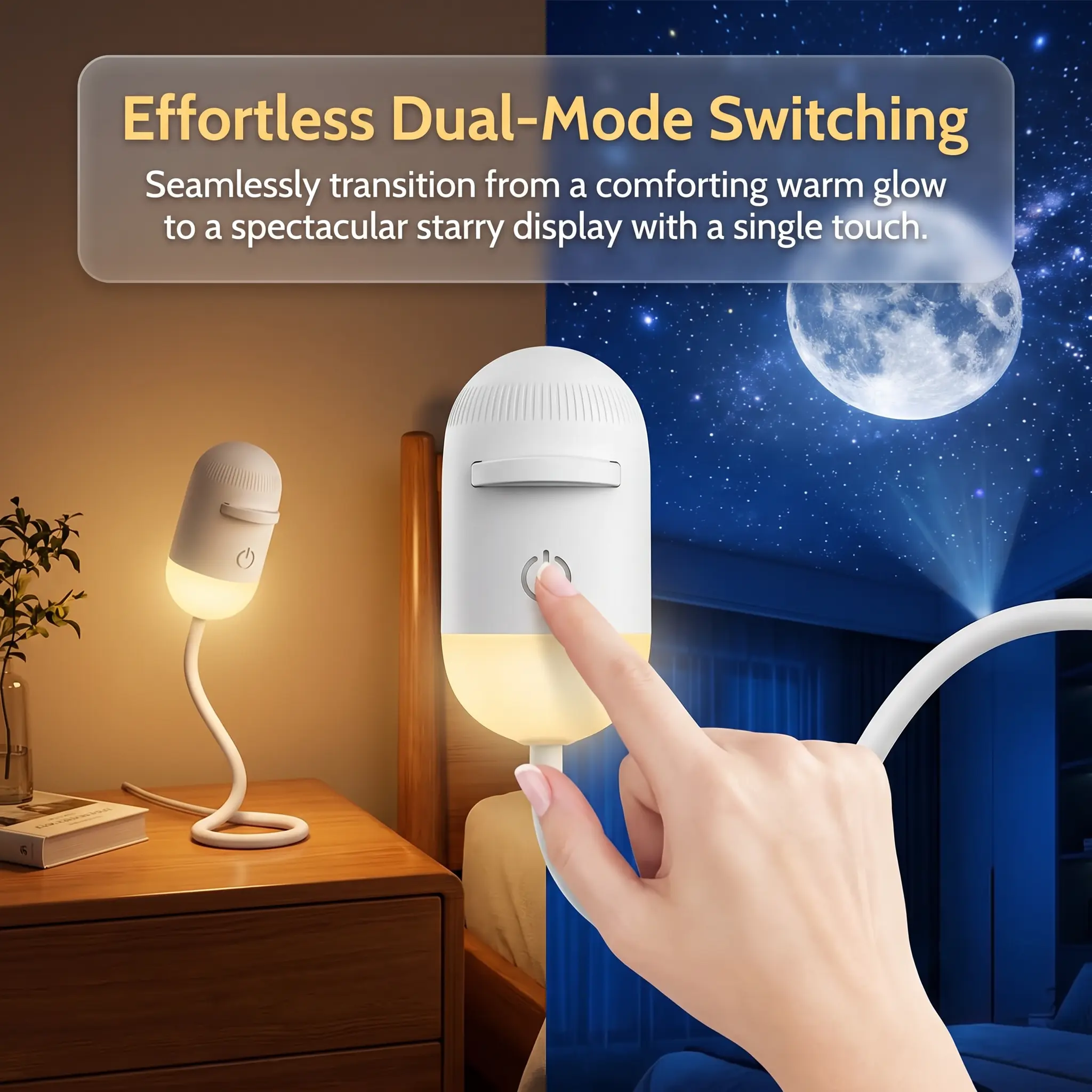 USB Galaxy Projector 2 Modes, Star Sky Projection Night Light, Decorative Star Projector for Room Ambiance