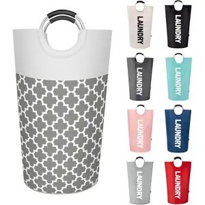 Caroeas 90L Light Laundry Basket (13 Colors), Waterproof Laundry Hamper, Laundry Bag with Padded Handles, Clothes Hamper, Collapsible Laundry Basket Easy Storage