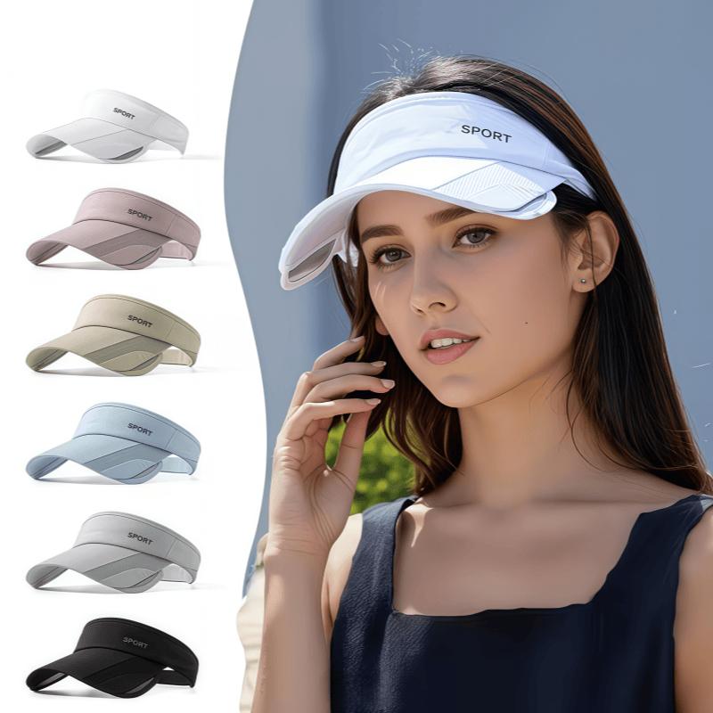 Women's Wide Brim Sun Visor Hat - UPF 50+ UV Protection Open Top Golf Tennis Cap