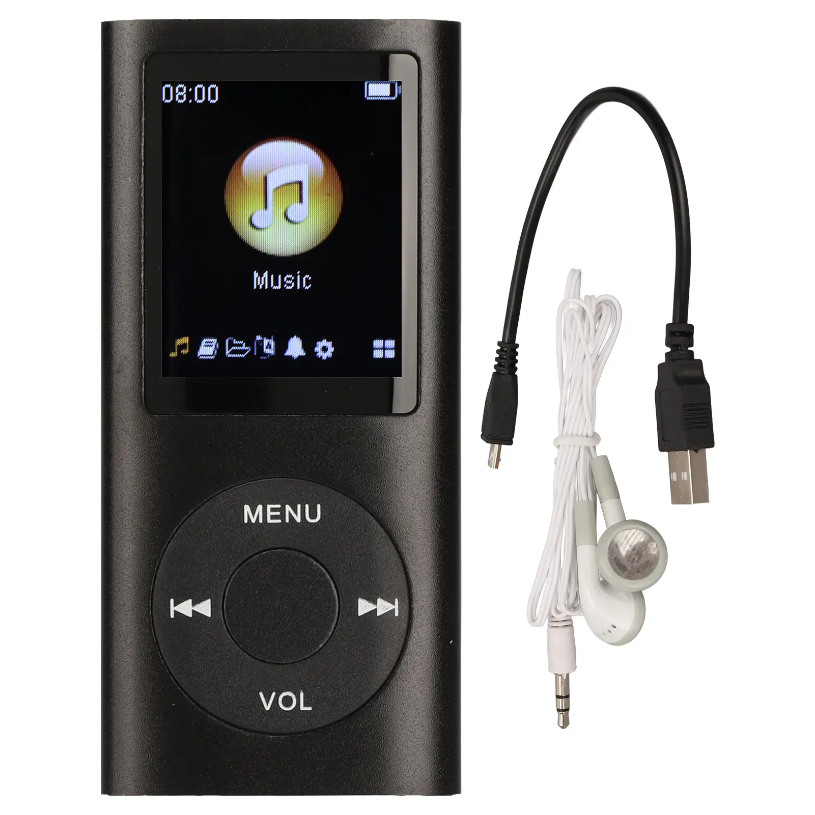 Aluminum Alloy MP3 Player Stylish Multifunctional Lossless Sound Slim 1.8 Inch LCD Screen Portable MP3 Music Player
