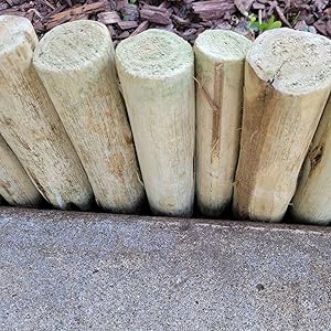 Backyard X-Scapes Natural Eucalyptus Wood Log for Edging Lawn Landscape Fence Borders 72 in L x 6 in H x 1.25 in D
