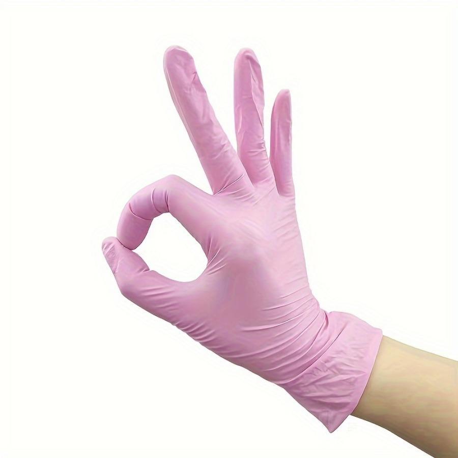 Disposable Nitrile Gloves, 100pcs/set Waterproof & Anti-static Gloves, Multifunctional Work Gloves for Kitchen Cooking & Housework