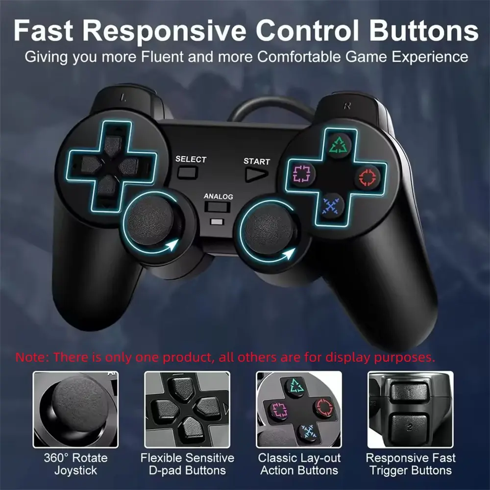 Wired Gaming Gamepad For Sony PS2 Controller Game Joystick Vibration Game Controller for PlayStation 2 Ps2 controller Game