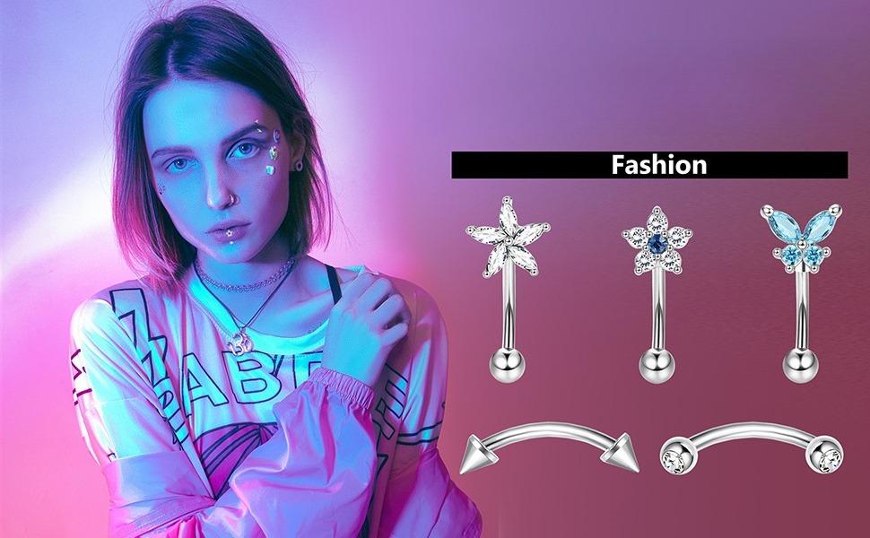 12Pcs 16G Surgical Steel Curved Barbell Set - 6/8mm Rook, Eyebrow & Vertical Lip Piercing Jewelry 12Pcs 16G Surgical Steel Curved Barbell Set - 6/8mm Rook, Eyebrow & Vertical Lip Piercing Jewelry