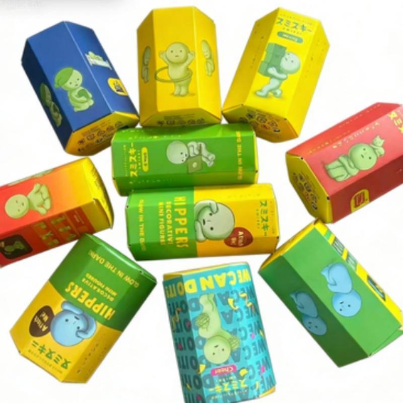 Hot Selling Smiski Hippers Mini Blind Box Bedroom Fitness Multi Theme Luminous Doll Ornaments Ideal Blind Box Toys Gift