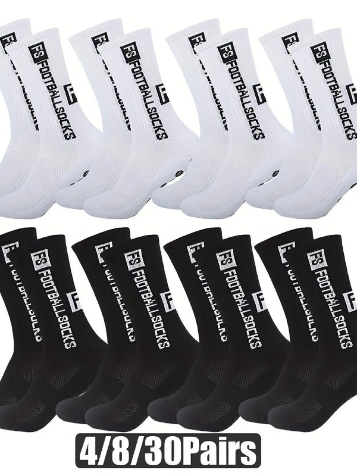 Men's Sport Socks, Football & Basketball Socks, Non-Slip Mid-Calf, Breathable & Sweat-Wicking, Ideal for Outdoor Activities