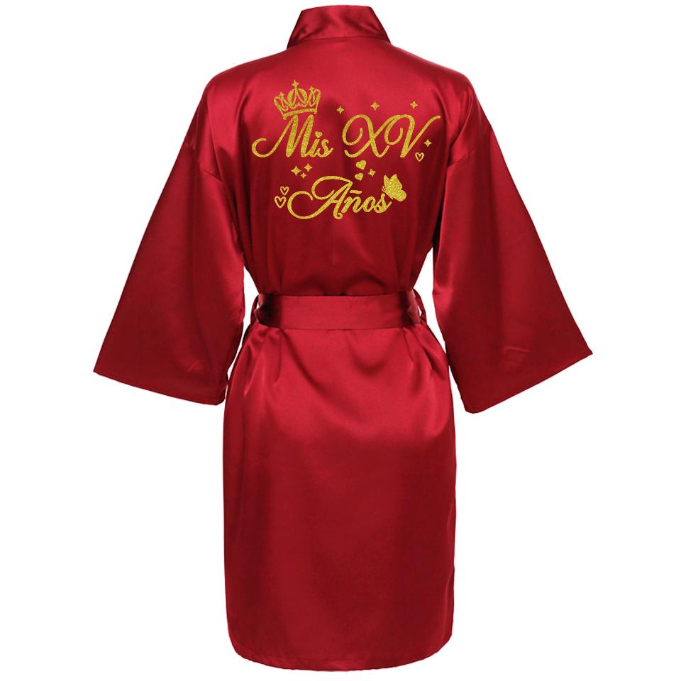 Mis XV Bathrobes Princess Sweet 15 Years Girl Birthday Party Mis Quince Años Robes Quinceanera Robe