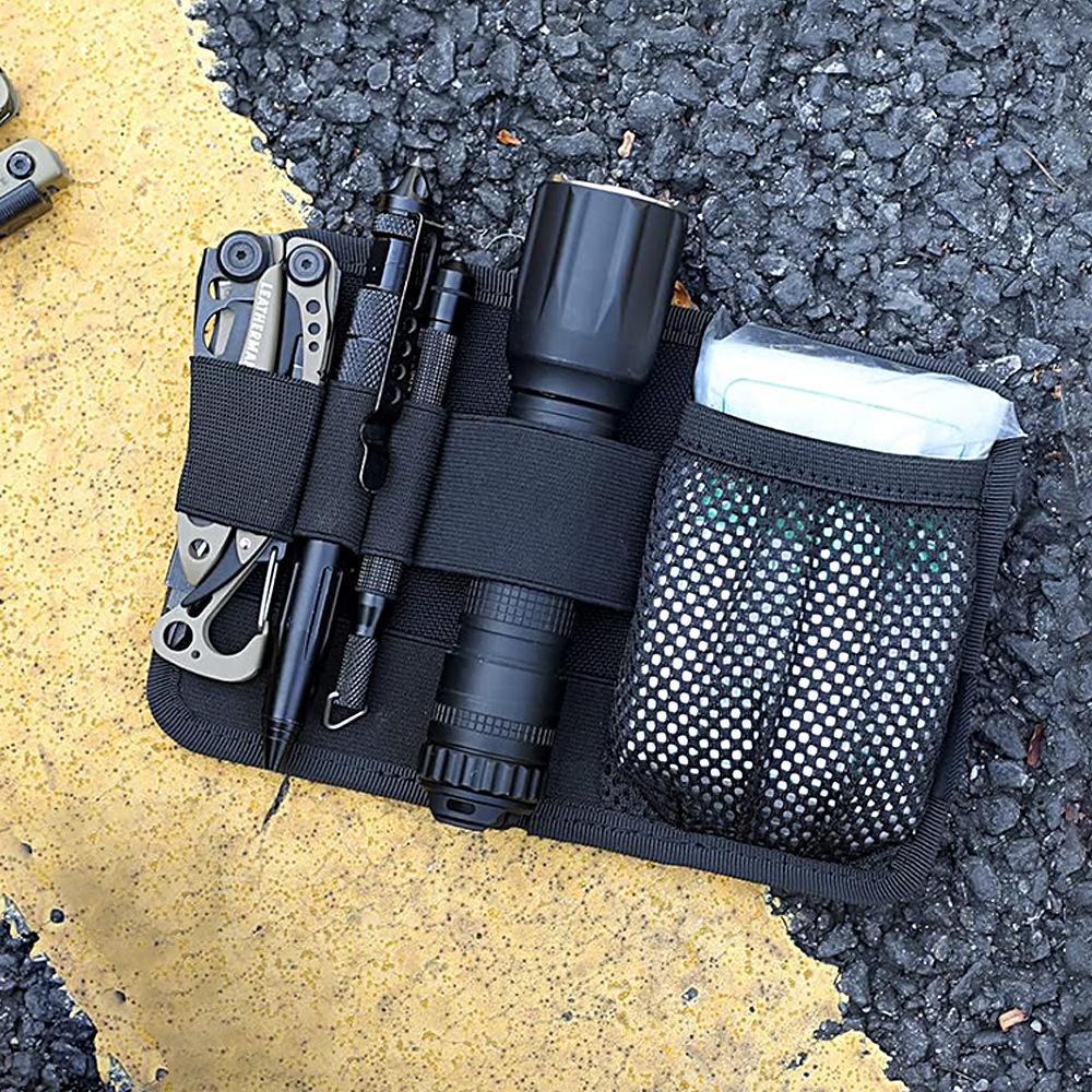 Tactical Sticker Board, Outdoor EDC Divider Mesh Bag Velcro Back Plate Sticker Vest Backpack Extension Kit