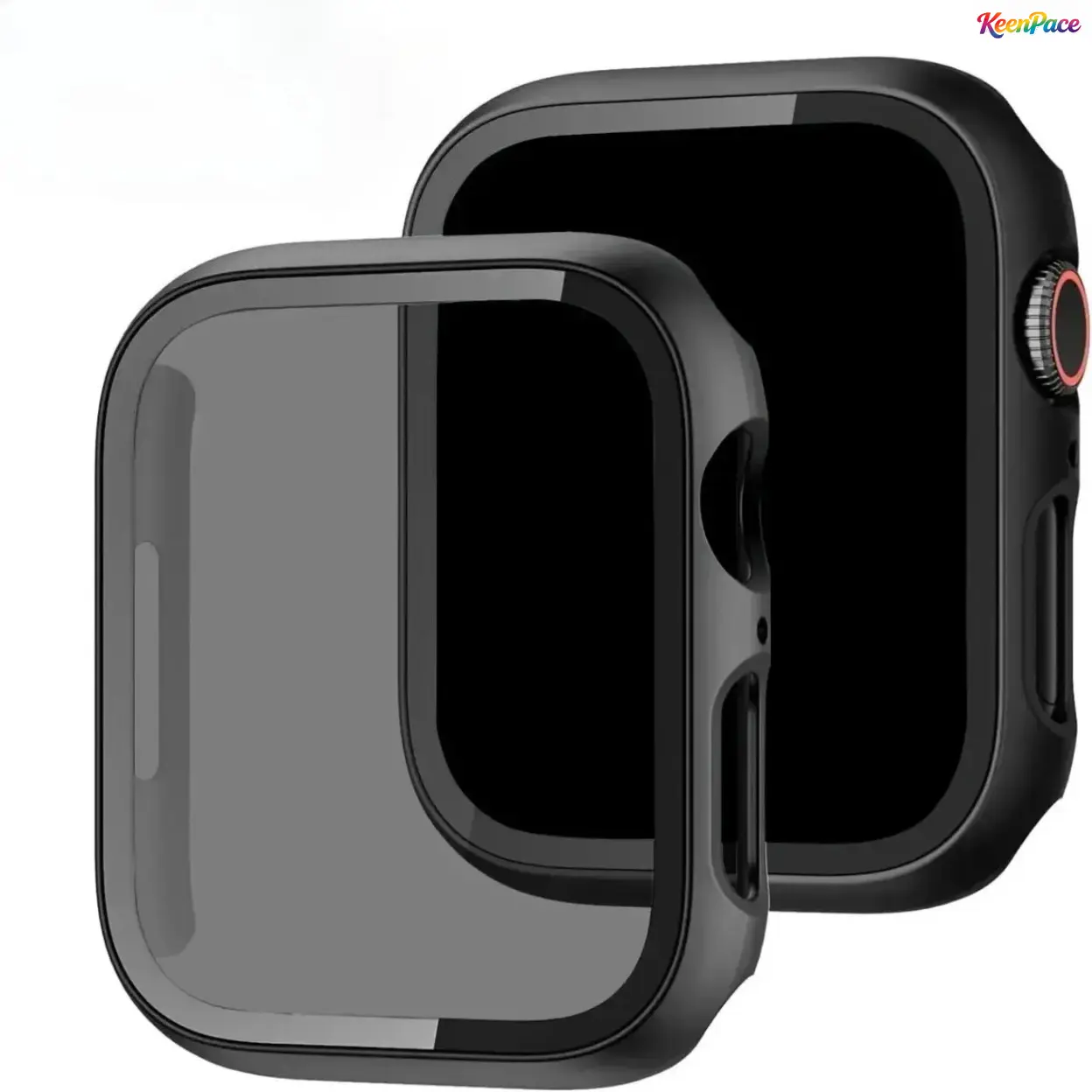 2Pcs Anti-Peeping Privacy Protective Case With Built-In Tempered Glass, 2-In-1 Ultra Thin Full Coverage Watch Cover Compatible With 38–49mm Apple Watch Series And Ultra, Daily Smartwatch Accessory For Office Commute And Outdoor Use