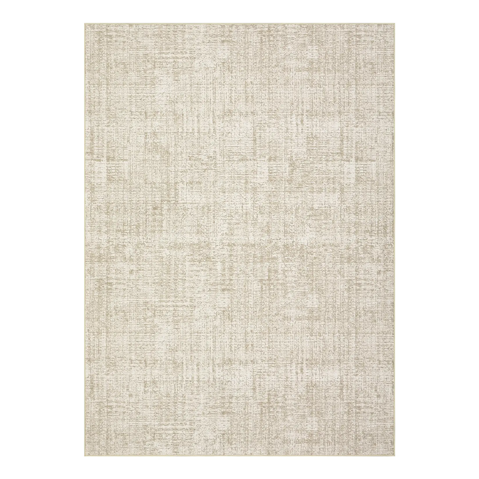 Modern Washable Area Rug for Living Room, Bedroom, or Dining Room – Soft Low Pile, Collapsible, Non-Slip, Mark Resistant Carpet – Easy to Clean Neutral Floor Mat