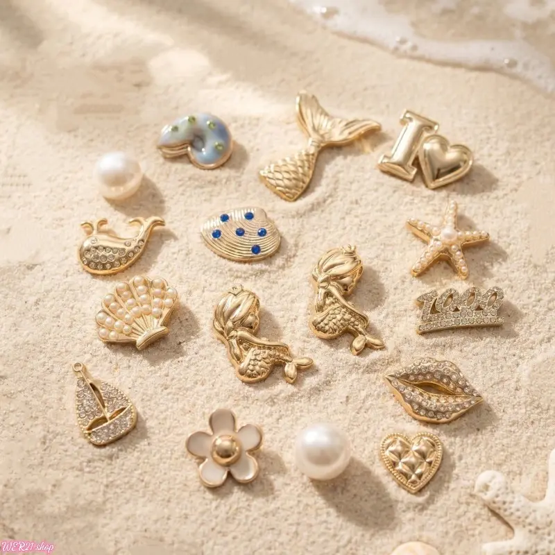 (Shoes not included)Viral 2026 Ocean Beach Clog Decorations, Western Style Crab Seashell Marine Shoe Ornaments, Detachable DIY Footwear Accessories for Summer Beach Daily Outfit Holiday Gift